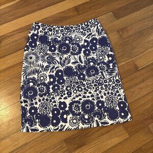 J. McLaughlin Women’s Blue Floral Tiered Skirt 19'' Size XS
